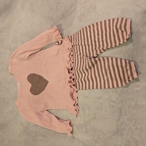 Baby Gap Pink and Gray Knit Pants Set